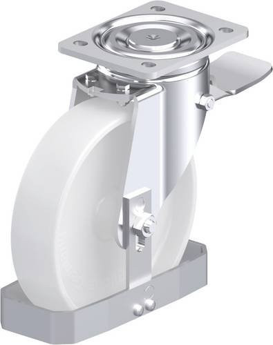 Blickle Stahlblech-Lenkrolle LH-PO 200G-ST-FS in Weiß mit Rad-Durchmesser 200 mm und einer Tragfähigkeit von 600 kg - Bild 1