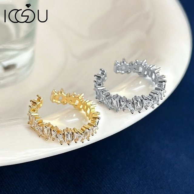 IOGOU Offener Ring, Zirkonia, Bicolor, Damen - Bild 1