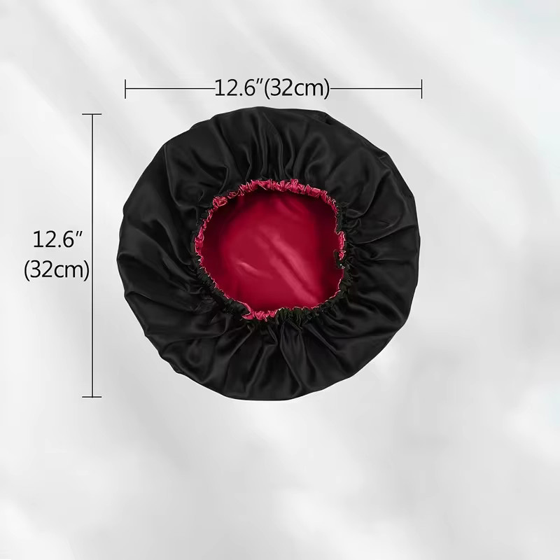 4er-Pack Haarkappen, schwarz-rot zweifarbig, Unisex - Bild 2