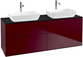 V&B Waschtischunterschrank Finion in Peony Matt mit Abdeckplatte in Blau Matt, B/T: 160 x 50,1 cm - Bild 1