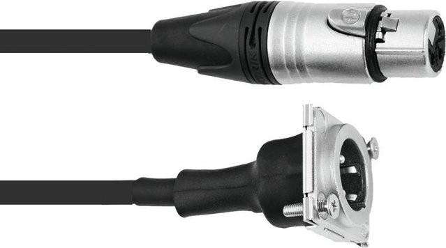 PSSO Patch Kabel XLR(F) auf XLR(M) in Schwarz, Länge: 1 m - Bild 1