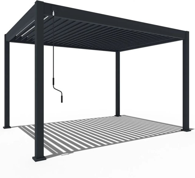 Weide Classic Pavillon Pergola aus Alu und Stahl in Anthrazit, B: 300 cm, T: 400 cm, H: 255 cm - Bild 1