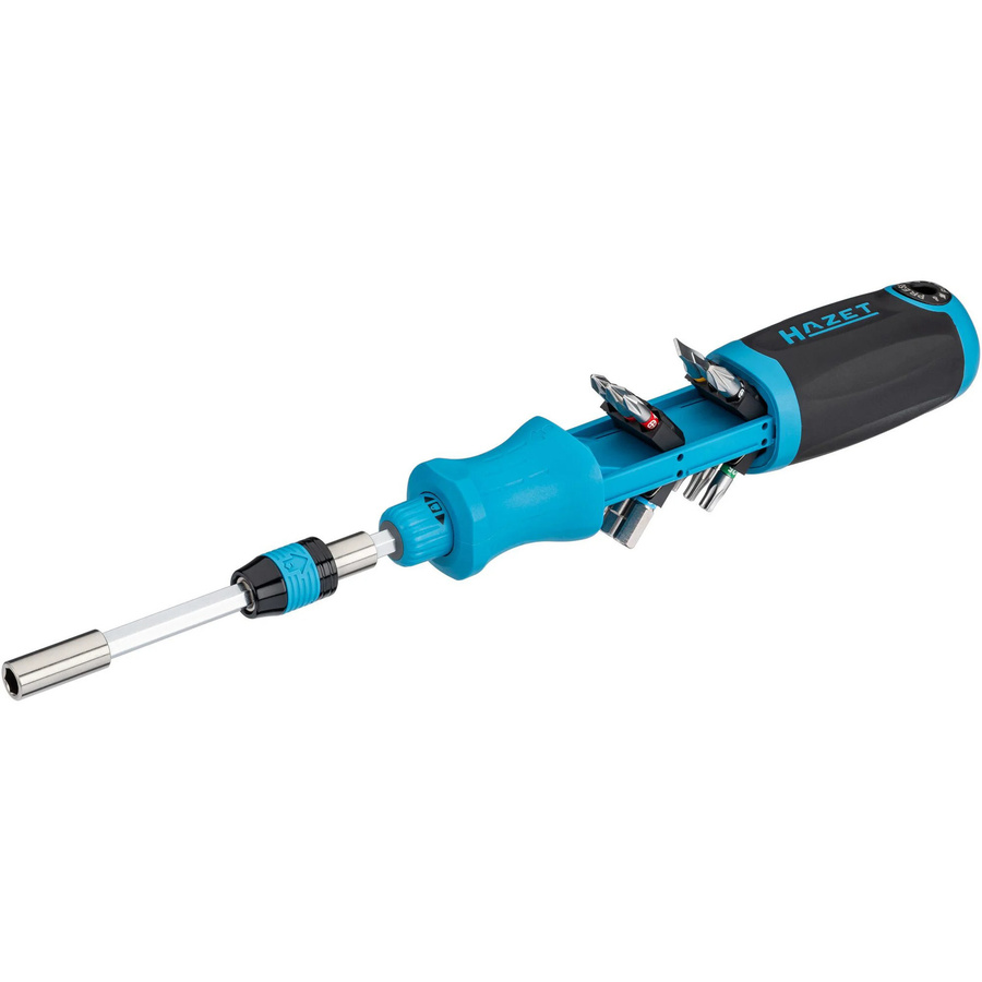 Hazet Bit Ratschen-Schraubendreher 811R-3 Bit-Satz in Blau und Schwarz - Bild 1