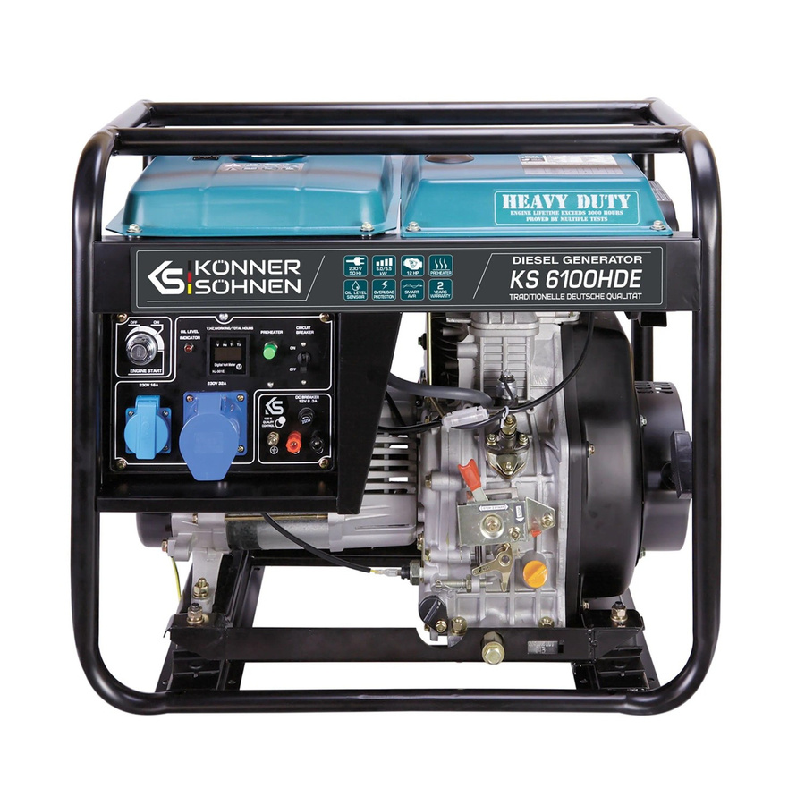 Könner & Söhnen Diesel-Generator EURO V KS 6100HDE in Blau - Bild 2