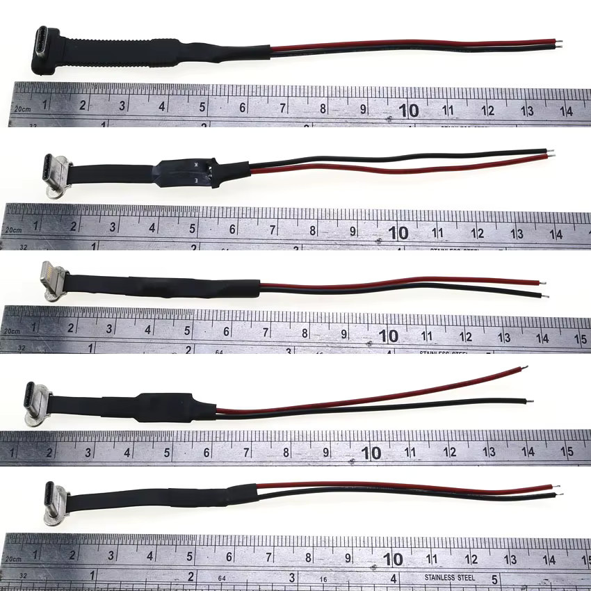 JCD Micro USB und USB-C FPC Flaches Kabel mit Widerstand R1 in Schwarz - Bild 2