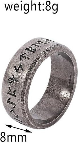 Allbestart Wikingerring, Zinklegierung, Silber, Unisex - Bild 1