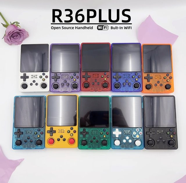BOYHOM R36Plus Retro Handheld-Spielkonsole mit 4-Zoll-IPS-Bildschirm und Linux 64-Bit-System in Grün - Bild 1