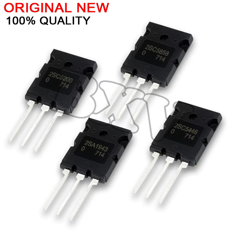 5er Set Transistor BXV Set aus 2SC5200, 2SA1943, 2SC5858 und 2SC5446 in Schwarz, TO-3P Gehäuse - Bild 2