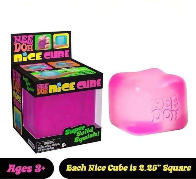 Schylling Nice Cube, Sensorisches Spielzeug, Anti-Stress-Blöcke, rosa - Bild 1
