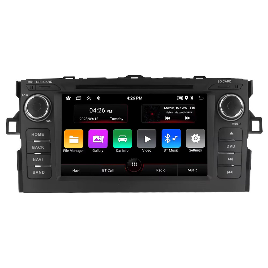 MEKEDE Android Auto und CarPlay Multimedia Autoradio mit GPS und Bluetooth für Toyota Auris 2006 - 2012, 7 Zoll, Schwarz - Bild 2