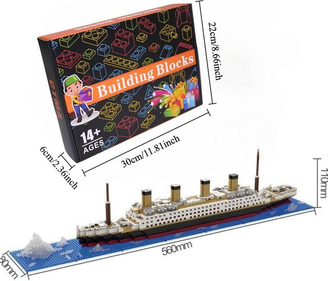 Linyi toy Titanic Bauset Schiff ab 14 Jahren 4000 Teile - Bild 1