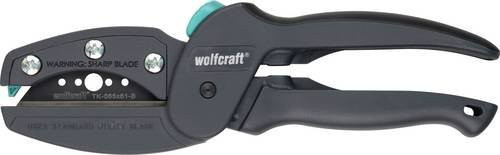 Wolfcraft Megacut PRO 4168000 Cuttermesser in Schwarz-Grau mit 18mm Snap-Off Klinge und Retractable-Funktion - Bild 1