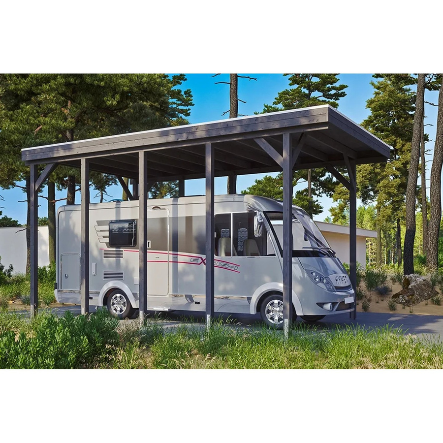 SKANHOLZ Caravan-Carport Friesland Caravan in Schiefergrau, B/T: 397 x 708 cm - Bild 2