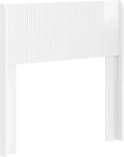 vidaXL Kopfteil für das Bett in Weiß Hochglanz aus MDF im minimalistischen Design - Bild 1