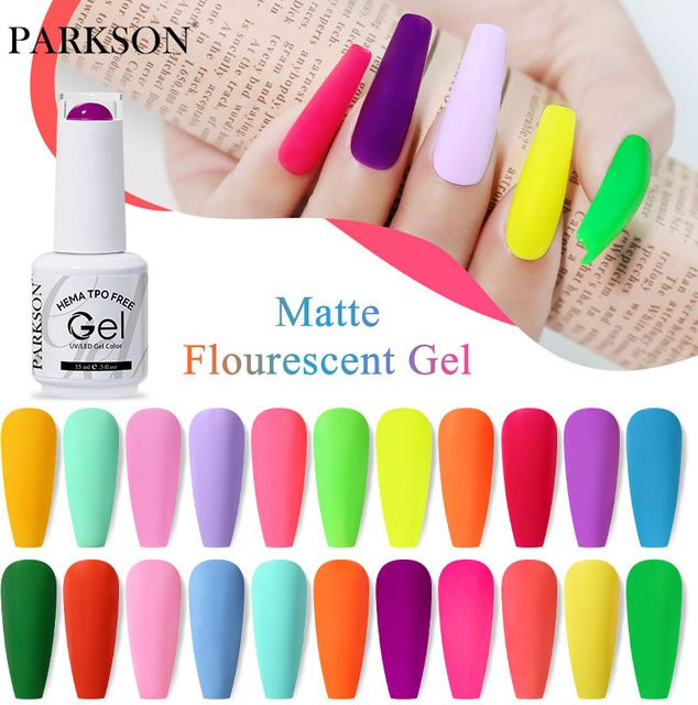 Parkson Farbgel-Nagellack Neon Lila Rosa, 15 ml, HEMA-frei - Bild 1