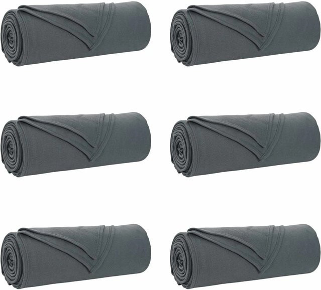 vidaXL Fleece-Wohndecken 6er-Set Dunkelgrau B: 140 cm, T: 210 cm - Bild 1