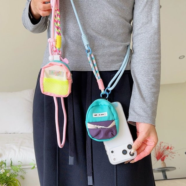 EHUIDE Verstellbares Handy-Lanyard mit Geldbörse und Handgelenkschlaufe in Multicolour, 120 cm Umhängeband als Anti-Verlust-Schutzhülle und Outdoor-Seil mit Münzbörse - Bild 1