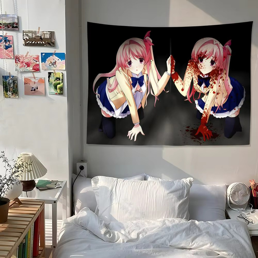 Chaos Head Sakihata Wandteppich aus Mikrofaser in Multicolour, B: 90 cm, H: 50 cm - Bild 3
