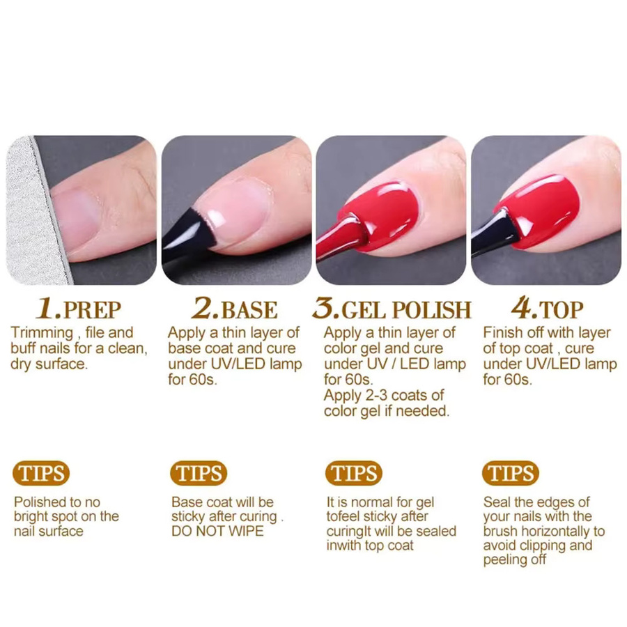 Clou Beaute Color Gel Nagellack, Red, 15 ml - Bild 4
