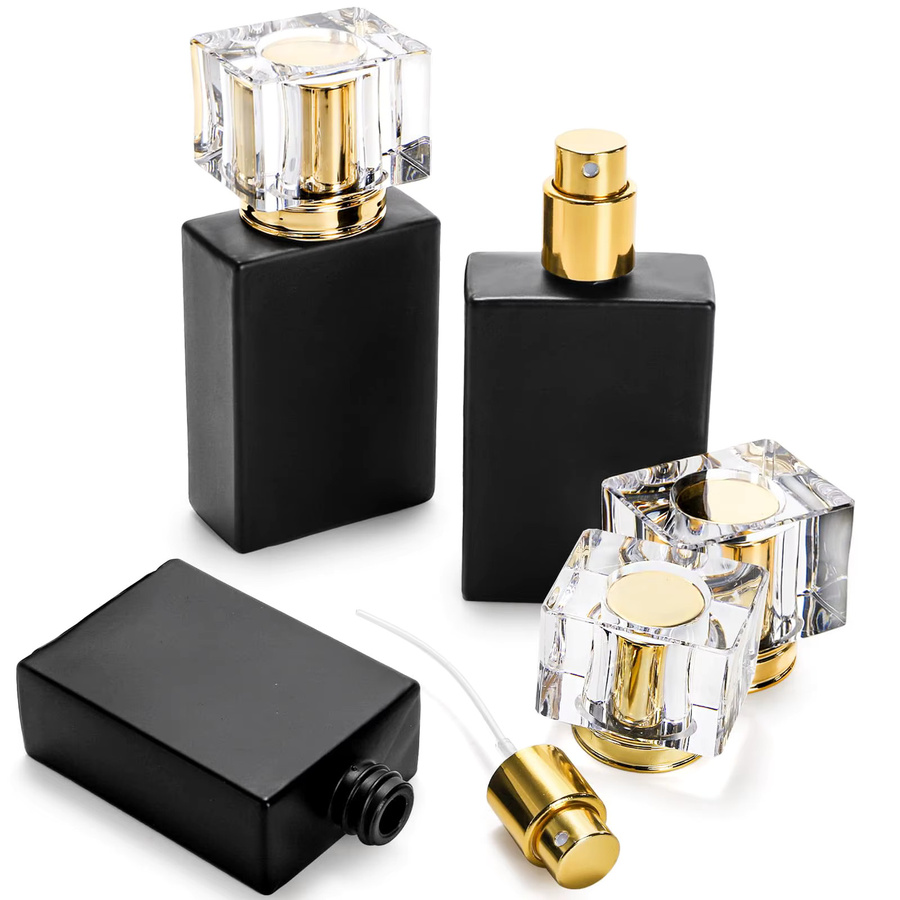 MUB Parfümflaschen Set, 8-teilig, schwarz, Glas, 30 ml, Unisex - Bild 3
