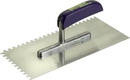 Connex Zahnglättekelle aus Stahl mit Holzgriff in Silber - Bild 1