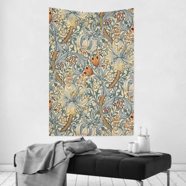 William Morris Wandteppich mit floralem Art Nouveau Design in Multicolour, Breite: 60 cm, Höhe: 90 cm - Bild 1