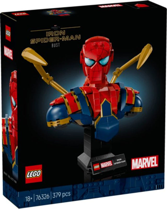 LEGO Marvel Iron Spider-Man Büste 76326, mehrfarbig rot und gold - Bild 4
