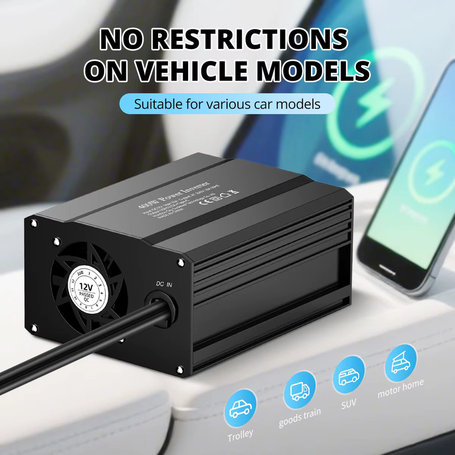 TATALIKEN Auto-Stromwandler DC 12V zu 220V AC mit 400W 500W Tragbarer Stromwechselrichter für Camping und Auto-Zubehör - Bild 2