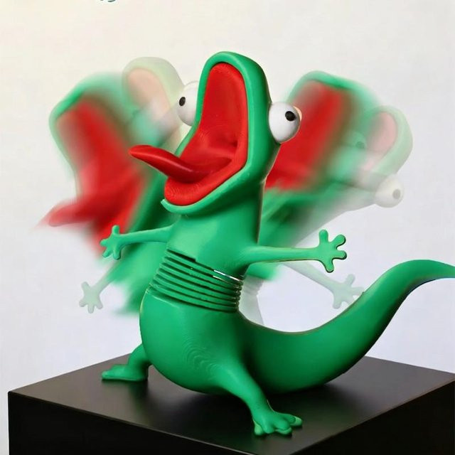 Hopperes Lizards Tom im roten Kapuzenpullover, Echsenfigur, ab 14 Jahren - Bild 1