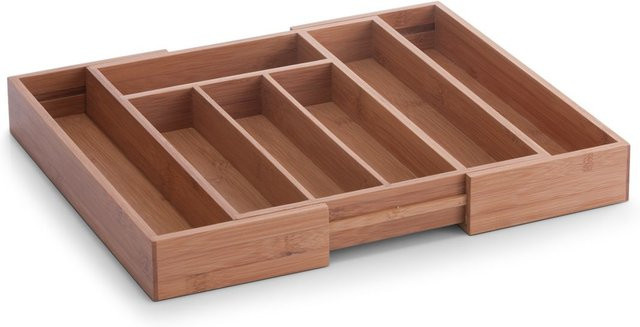 Zeller Present Besteckkasten Bamboo in Beige und Braun, Schubladen-Einsatz B: 33,5 cm, T: 29,0 cm, H: 1,2 cm - Bild 1