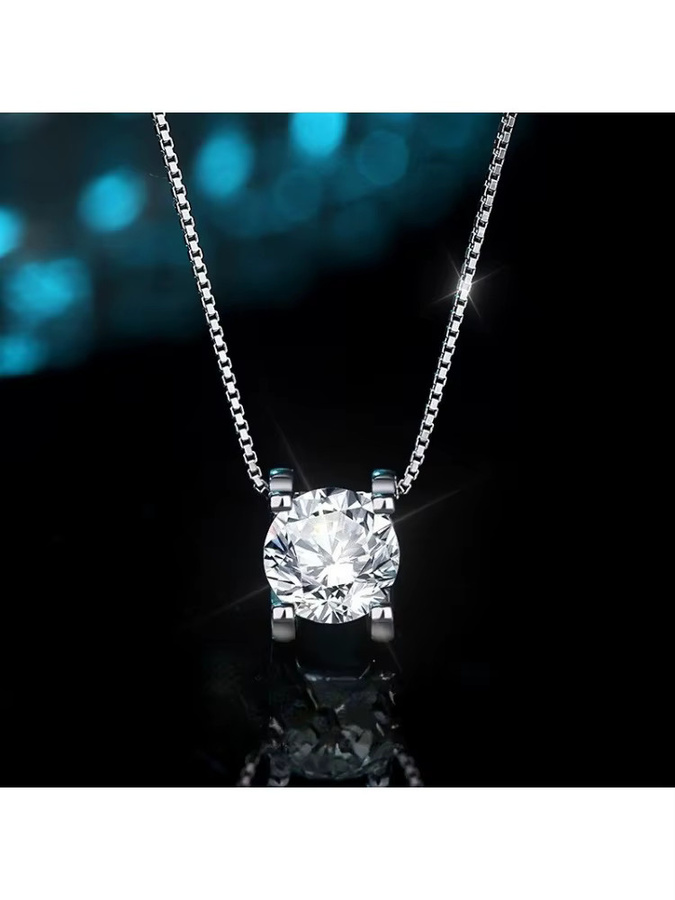SAY Halskette 925 Silber, 18 Karat vergoldet, Zirkonia, Damen - Bild 6