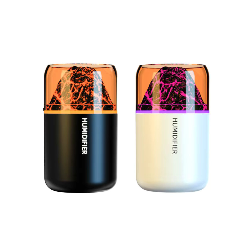 Seavidar Mini-Aroma-Diffuser mit Vulkan-Simulation und farbenfroher Beleuchtung, USB-Betrieb, Weiß/Mehrfarbig - Bild 2