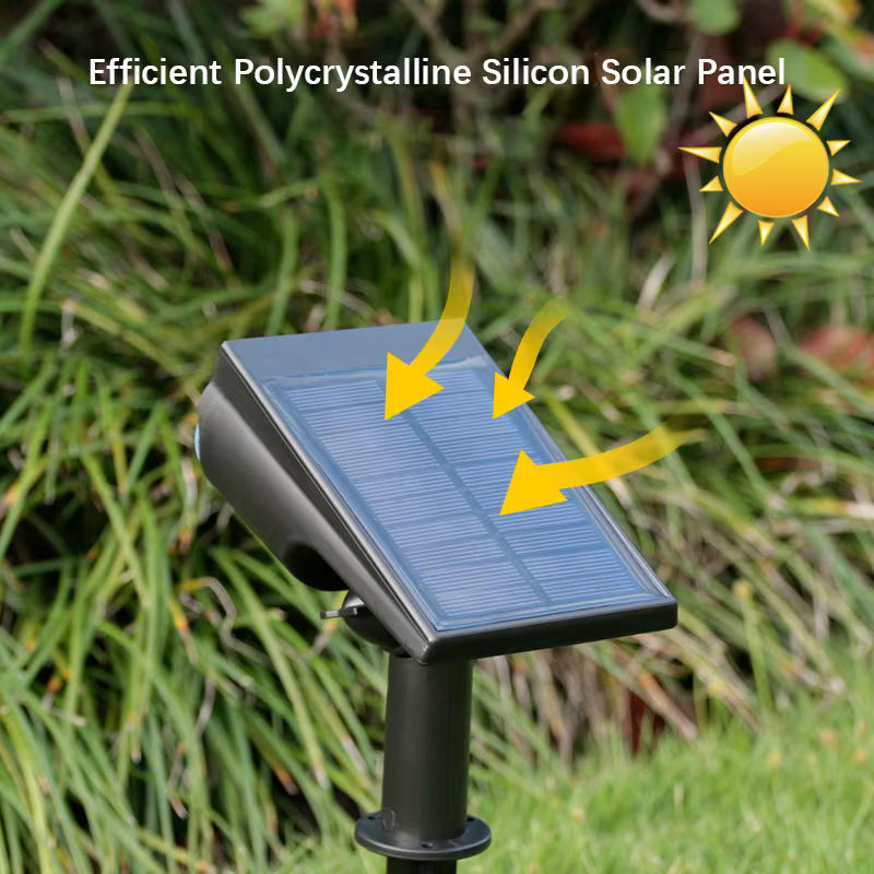 SHENZHITECH Solar LED Außenstrahler mit Farbwechsel, Wasserdichtes Solar-Landschaftslicht für Garten und Terrasse, Schwarz, RGB Multicolour - Bild 3