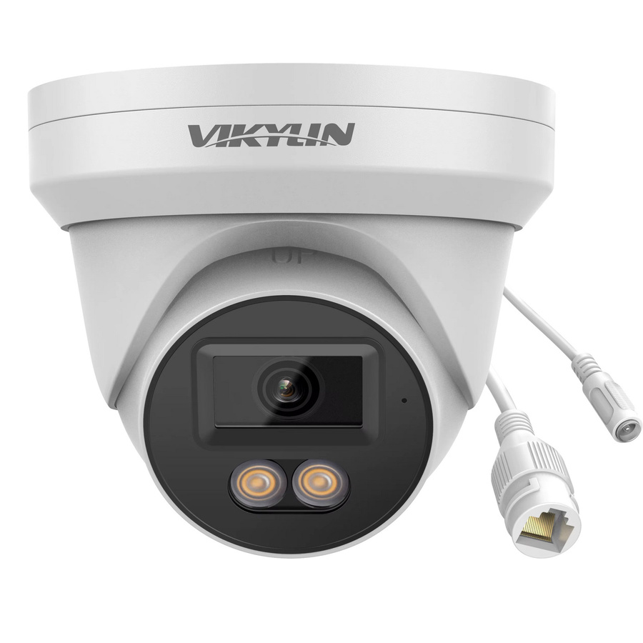 VIKYLIN 5MP IP-Sicherheitskamera mit vollfarbiger Nachtsicht, Audio, PoE, Menschen- und Fahrzeugerkennung, ONVIF und SD-Speicher, IP67 Outdoor Metall, Weiß - Bild 6
