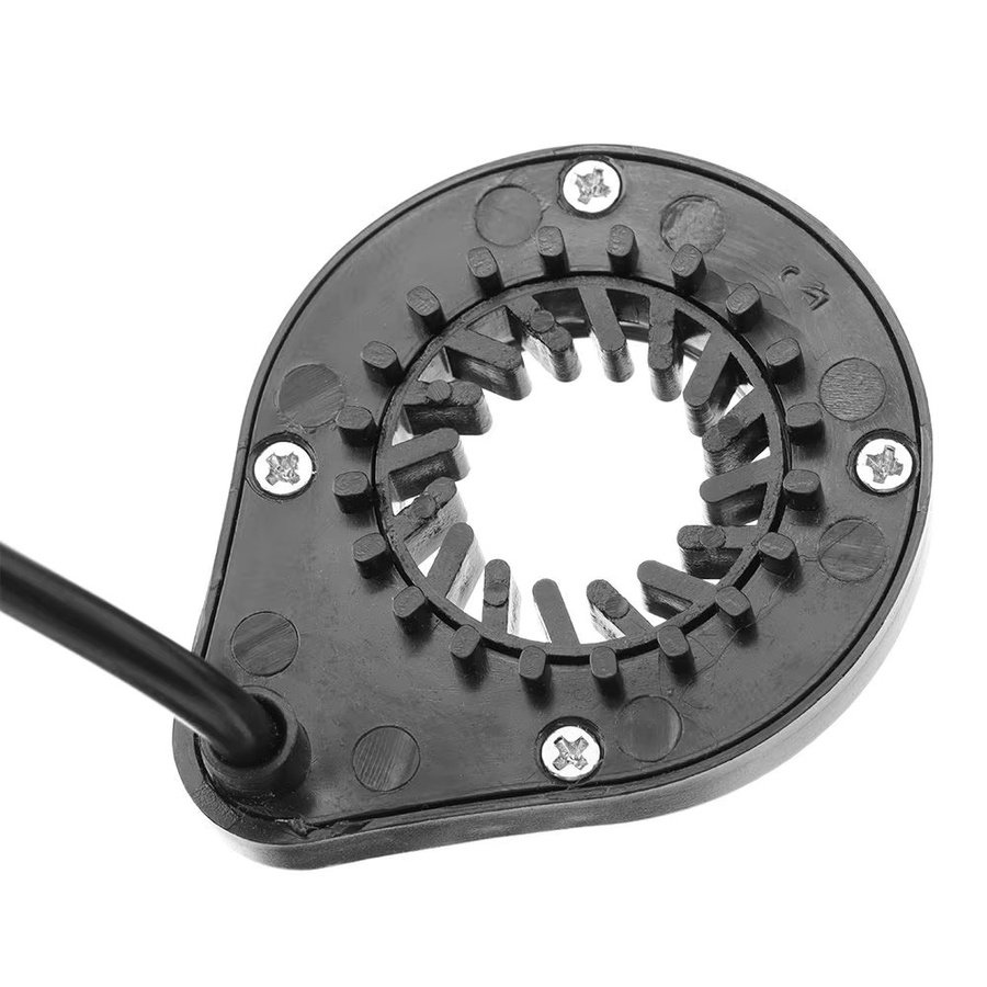 FOCAN 2er-Set E-Bike Leistungs- und Geschwindigkeitssensor mit 12 Magneten, linker Dual-Hall-Antriebsassistentensensor für Elektrofahrrad-Pedalteile, Schwarz - Bild 4
