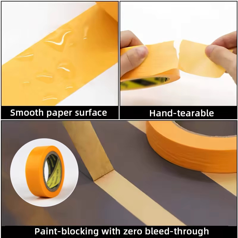 Hochviskoses nahtloses Abdeckband aus Papier für DIY-Handarbeiten, Wanddekoration und Autolackierung - Bild 5