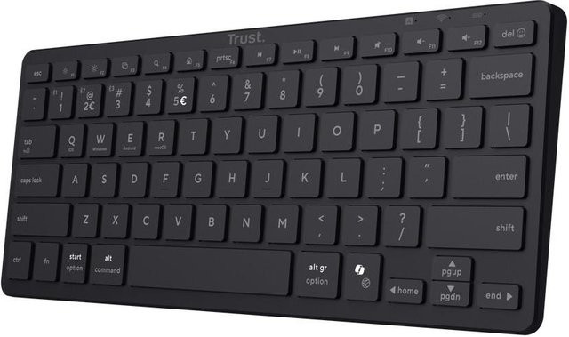 Nado II Bluetooth Tastatur mit Scissor-Technologie und USB-C, Schwarz - Bild 1