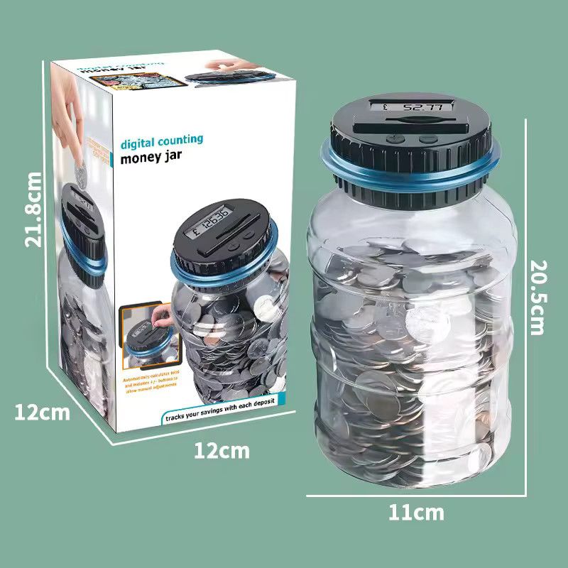 Creative Smart Counting Sparschwein mit digitaler Zählfunktion für Pfund, Euro und Dollar, Volumen: 1,8 l - Bild 5