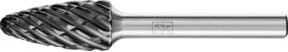 PFERD Hartmetall Hochleistungsfrässtift STEEL Rundbogen RBF in Silber für Stahl, Durchmesser: 12 mm, Länge: 25 mm, Schaft-Durchmesser: 6 mm, mit HICOAT Beschichtung - Bild 1