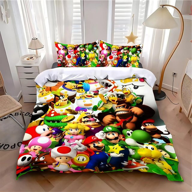 Bettwäsche-Set Mario mit Bettbezug und Kissenbezug, mehrfarbig, B/H: 200 x 200 cm - Bild 1