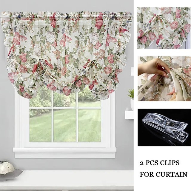 Tiyana Voile-Vorhang mit floralem Design in Transparent, Breite: 100 cm, Höhe: 150 cm - Bild 1