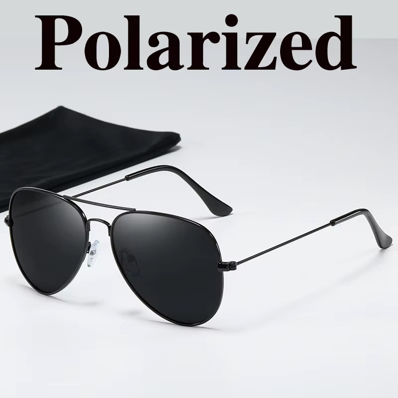 RUISIMO Sonnenbrille Aviator, Vollrand, Metall, Schwarz, Unisex, polarisiert - Bild 4