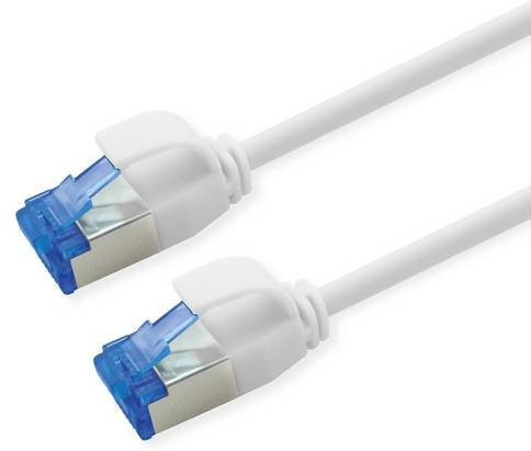 Roline Patchkabel Cat.6A S/FTP LSOH PoE Ethernet LAN, weiß, 10 m - Bild 1