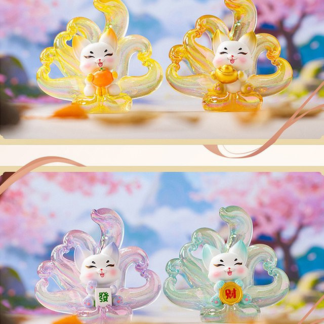 Potdemiel Neun-Schwänziger Wunschfuchs-Serie Blindbox, Glücksfuchs, Dekoration - Bild 1