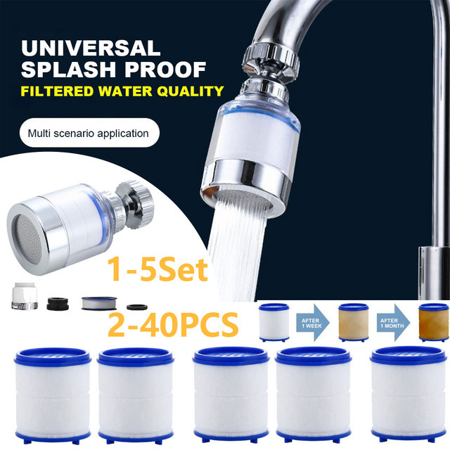 APWIKOGER Wasserhahn-Wasserreinigungsfilter und 360 Grad drehbarer Spritzfilter als wassersparender Wasserhahn-Adapter für die Küche - Bild 1