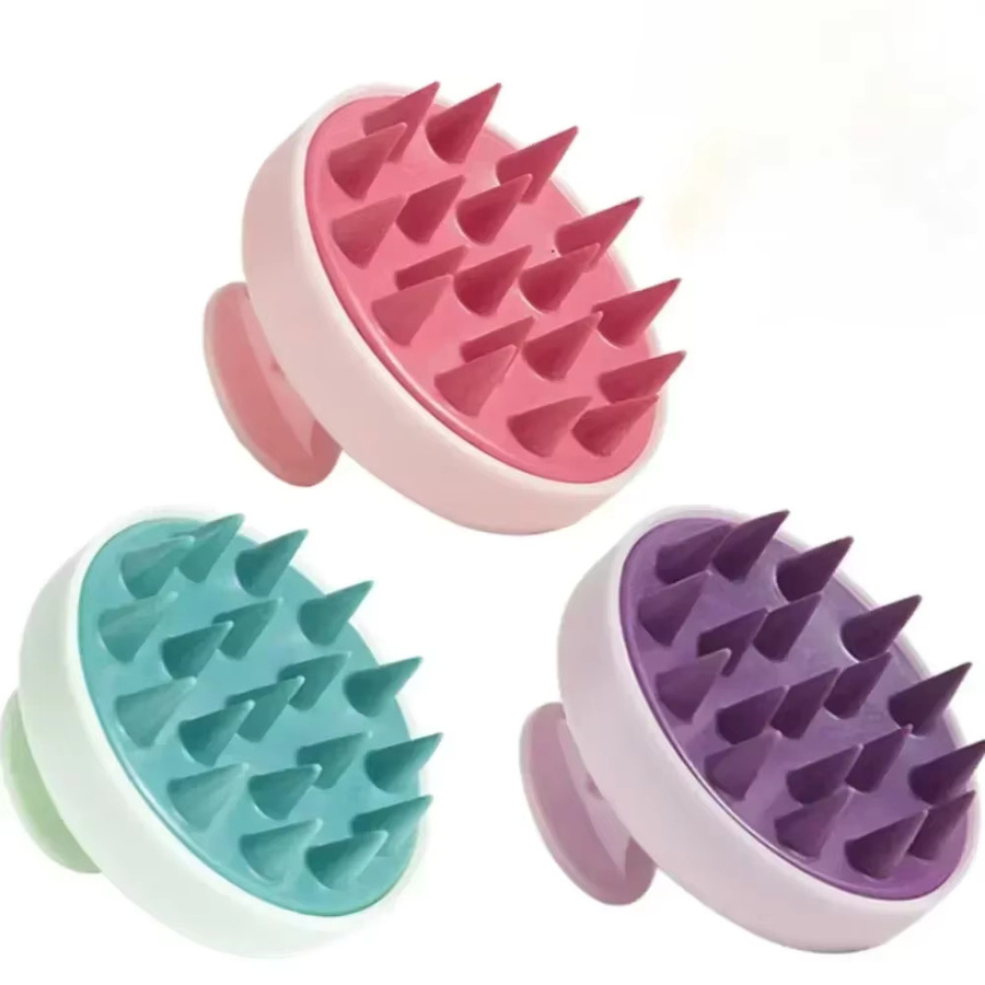 WANMEI Silikon Shampoo Pinsel, Kopfhautmassage Kamm, Unisex, Purple - Bild 4