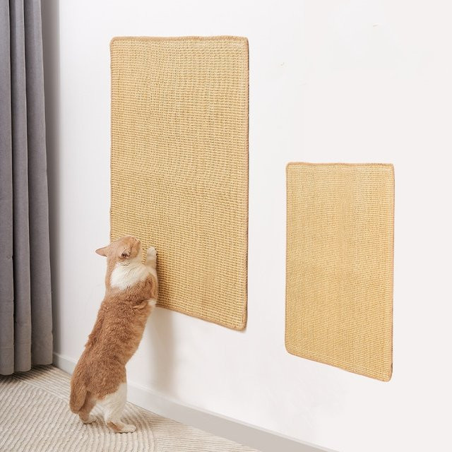 Booteely Katzen Kratzbrett aus Sisal und Hanf in Beige zum Schutz deiner Möbel - Bild 1