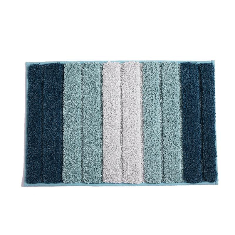 Rutschfeste und saugfähige Badematte von Yiran Furniture im nordischen Streifen-Design, Blau/Grau, B: 46 cm, T: 71 cm - Bild 3