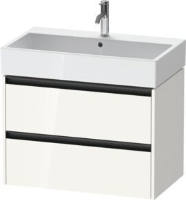 Duravit Waschtischunterschrank Ketho.2 in Weiß Hochglanz mit 2 Schubladen, wandhängend, B: 78,4 cm, T: 46,0 cm, H: 54,9 cm - Bild 1