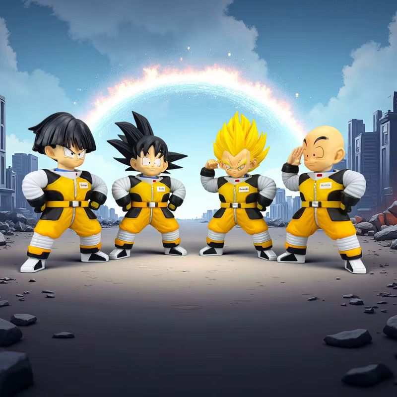 Bandai Dragon Ball Goku und Krillin, Anime-Figur, Weltraum, Kunststoff - Bild 2